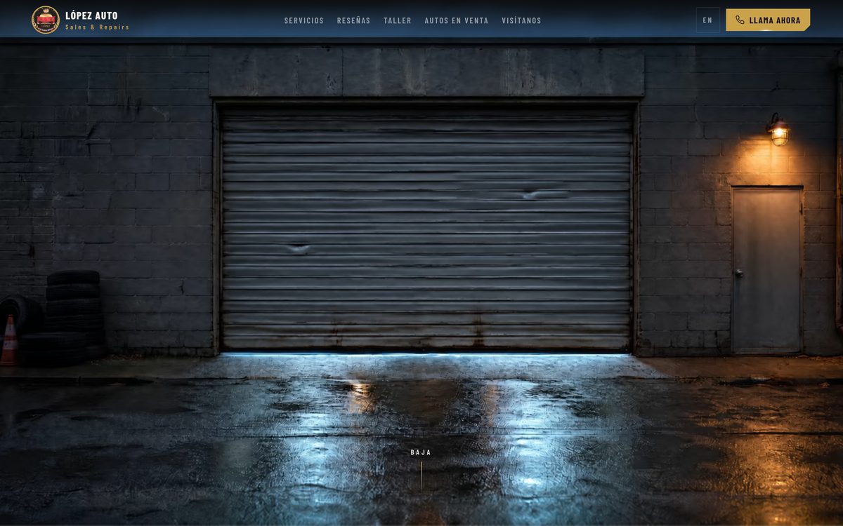 L&oacute;pez Auto Sales & Repairs website built by Trazo